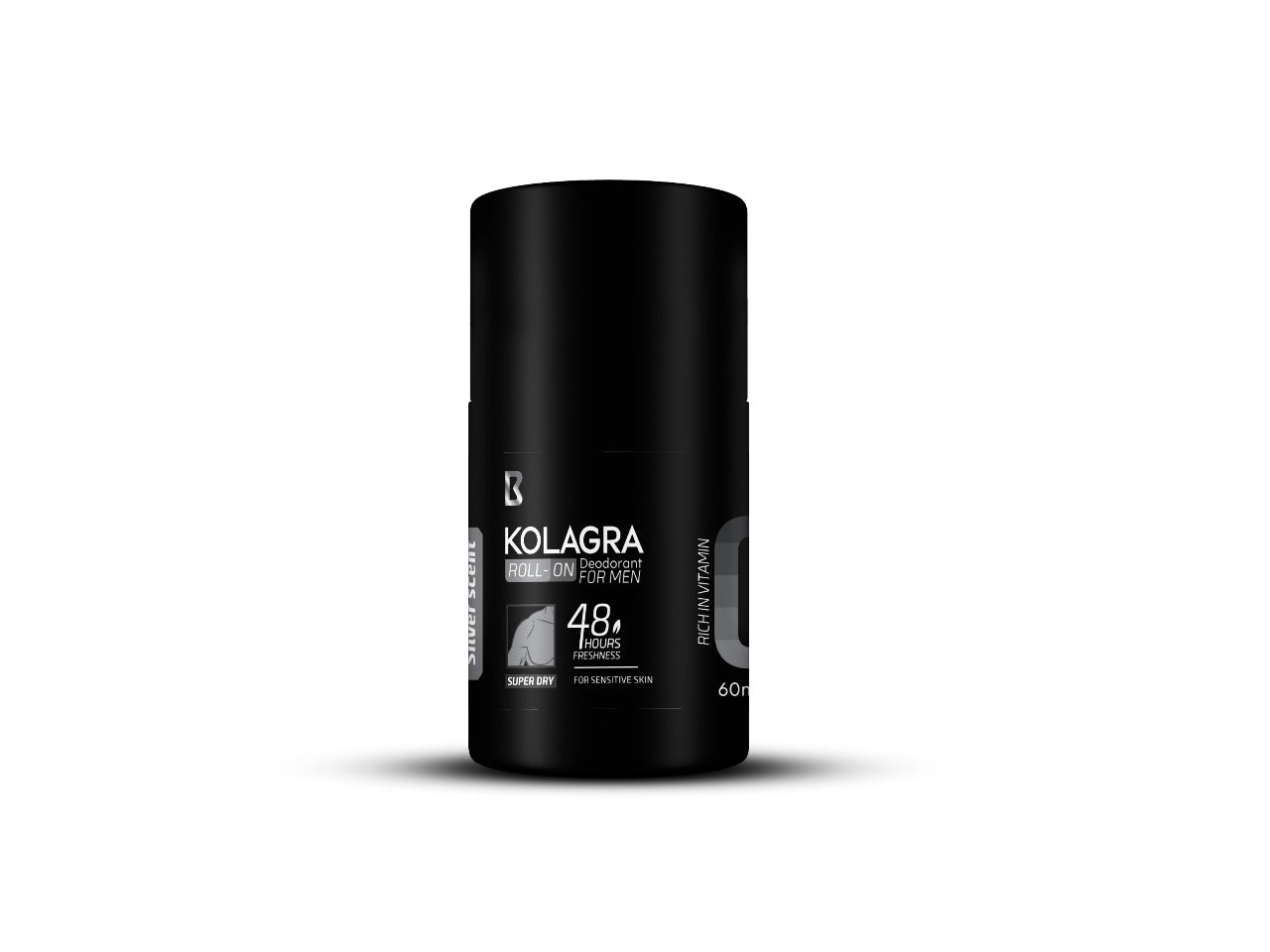 Kolagra Super Dry 48H Men's Roll-On Deodorant Silver Scent