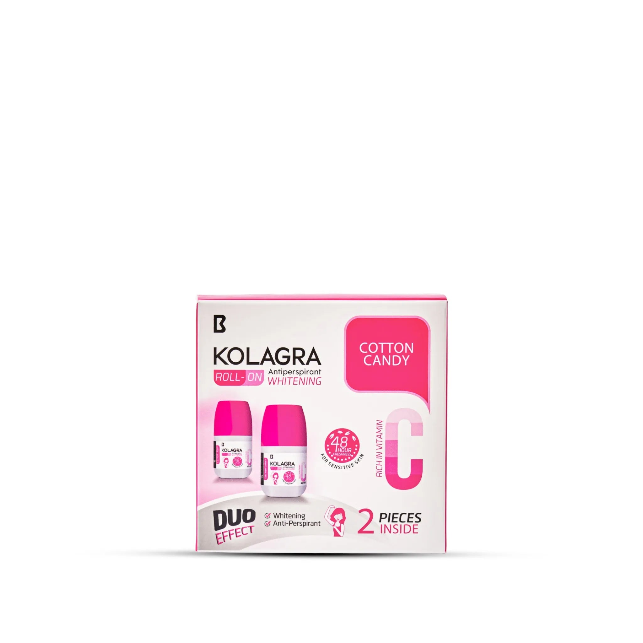 Kolagra whitening Roll on 2*1 promo pack 1+1 Cotton Candy