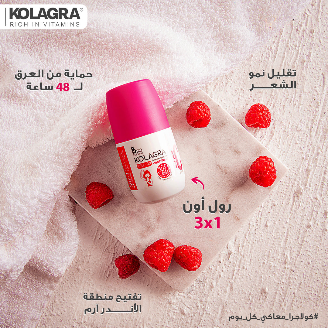 Kolagra Sun secret promo pack ( Roll-on Berry 3*1 + Sunscreen gel cream)